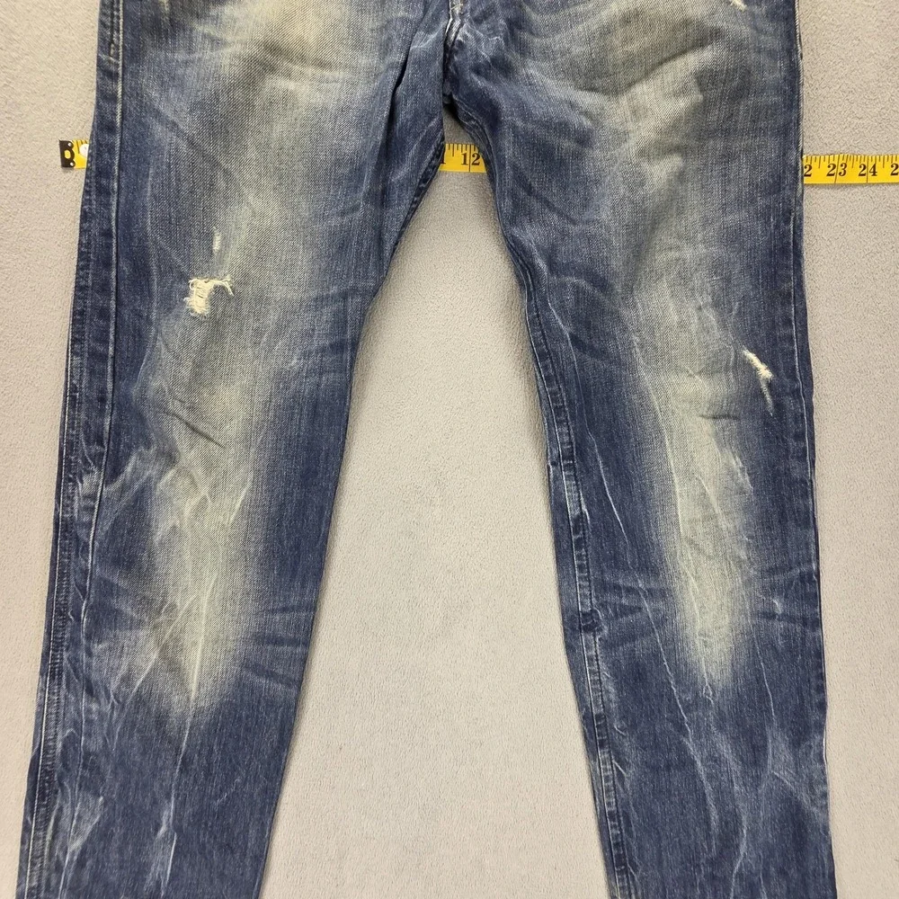 Diesel Jeans Mens 30x32 Blue Darron Regular Slim Tapered Button Fly 008B9